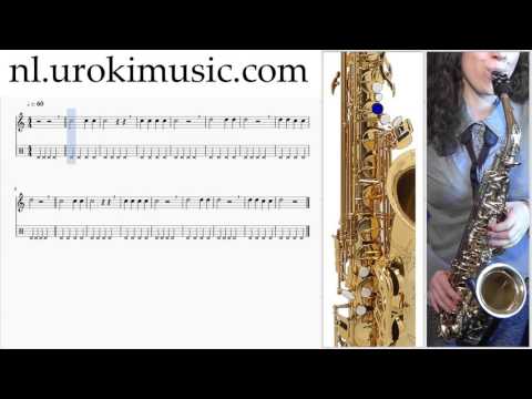 Altsaxofoon Leren Spelen C#1 S#2 L#3 Altsaxofoonles Studie Klasse Muzieknoten Bladmuziek  Melodie Cu