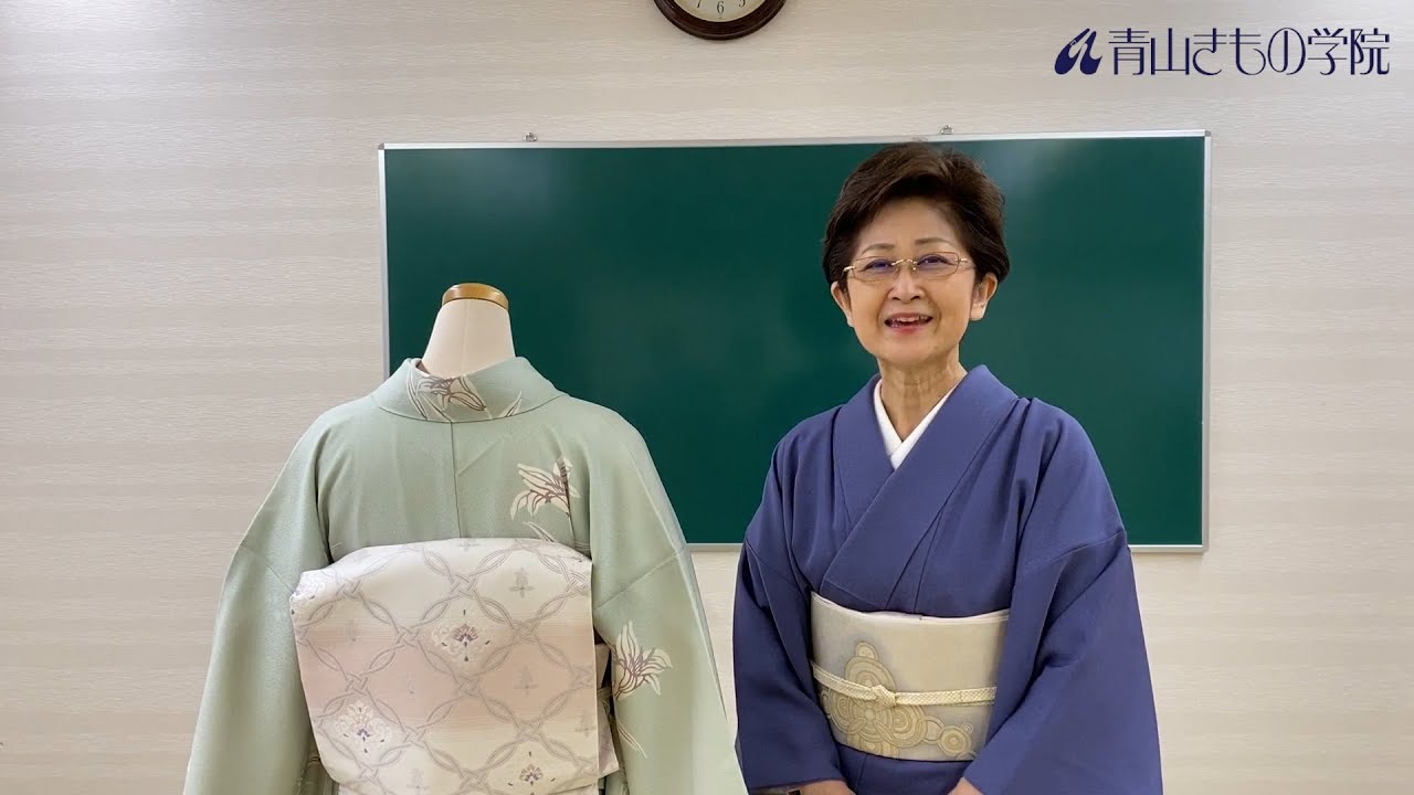 手結びでトルソーに着付け｜青山きもの学院
