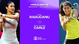 Теннис Emma Raducanu vs. Maria Carle | 2024 Madrid Round 1 | WTA Match Highlights