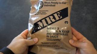 MRE Review - Menu No. 3 - Chicken Noodle and Vegetables in Sauce