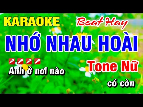 Karaoke Nhớ Nhau Hoài (Beat Hay) Tone Nữ Nhạc Sống Mới | Hoài Phong Organ