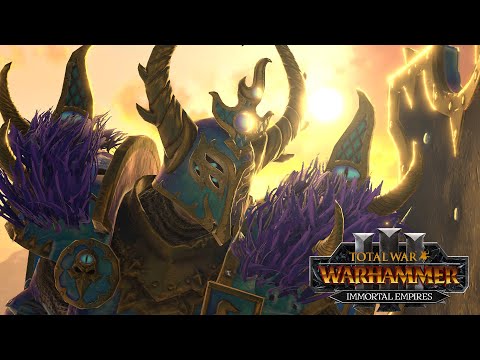 HOT & COLD Knights - Tzeentch vs Dark Elves // Total War: WARHAMMER 3 Immortal Empires Land Battle