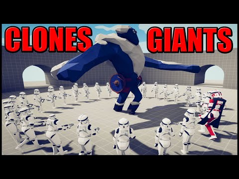 TABS Clone Troopers vs GIANTS! - Totally Accurate Battle Simulator: Star Wars Mod