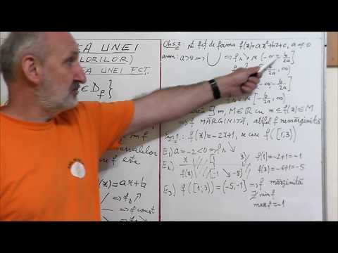 CLASA A IX a  Imaginea unei functii de grad I sau II