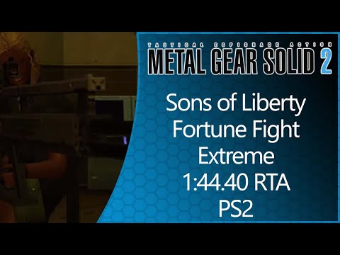 MGS2: Sons of Liberty | PS2 | Fortune Fight | Extreme | 1:44.40 RTA