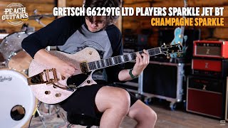 Video thumbnail for No Talking...Just Tones | Gretsch G6229TG LTD Players Sparkle Jet BT - Champagne Sparkle by Peach Guitars