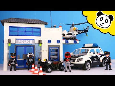 Playmobil Polizei - Die NEUE Polizeistation! Spielzeug auspacken & spielen - Pandido