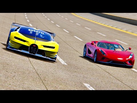 Koenigsegg Regera engine F2004 vs Bugatti Vision GT engine Red Bull x2010 - Nardo Speed Ring