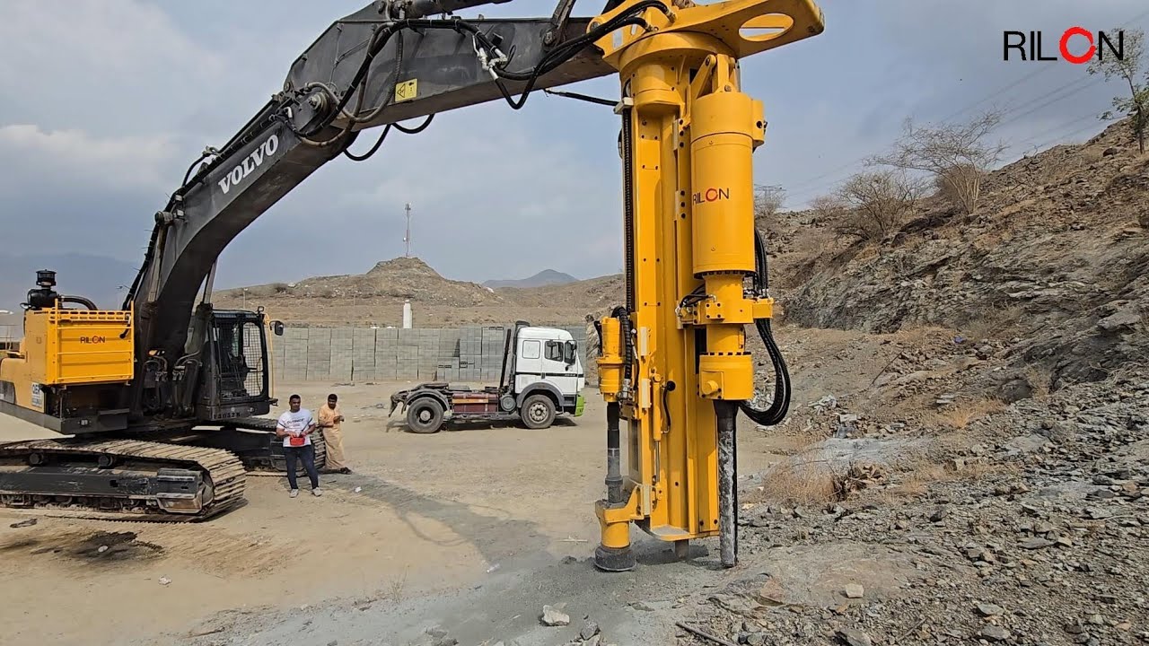 RILON Hydraulic Rock Drill and Splitter Attachments