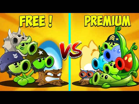 Team PEA Free vs Premium - Who Will Win? - PvZ 2 Team Plant vs Team Plant