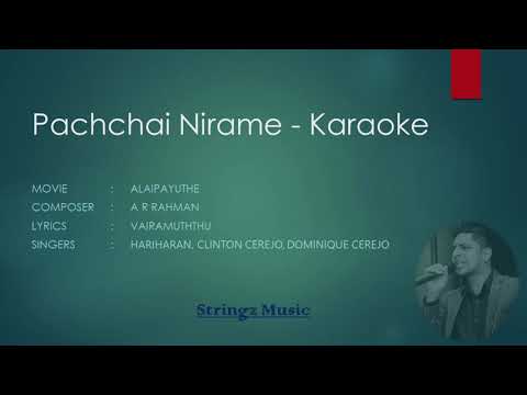 Pachchai Nirame Karaoke with Tamil/English lyrics