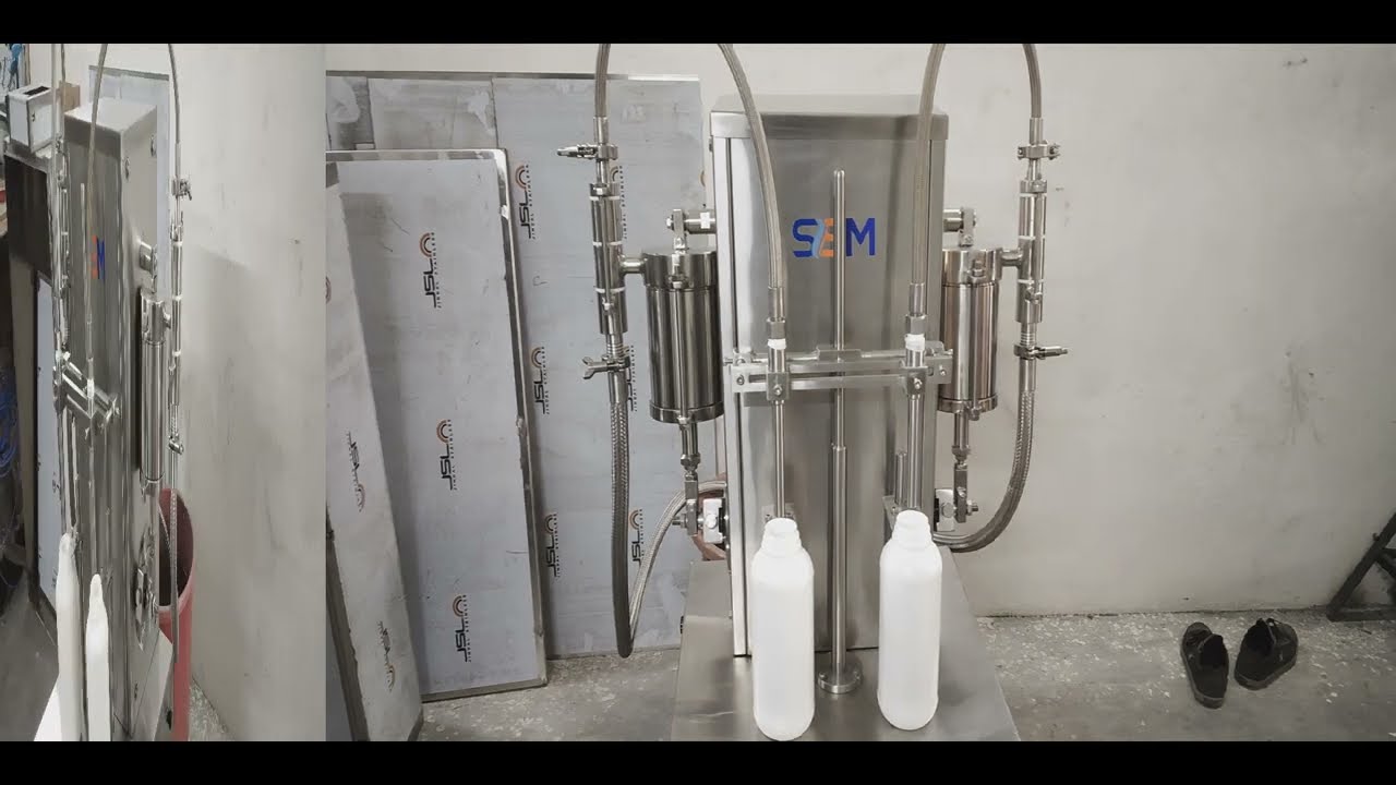 Pesticide Filling Machine | Semi Automatic Two Head Filling Machine | Shiv Shakti Machtech