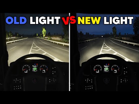 Truck Lights - Old vs NEW ETS2 1.40 Light System Comparison