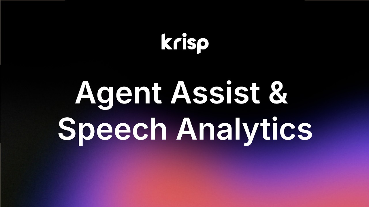 Krisp Agent Assist & Speech Analytics demo video thumbnail