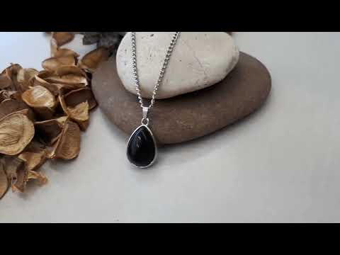 Crystal necklaces - Black Stone pendant - Tourmaline Jewelry - protection necklace