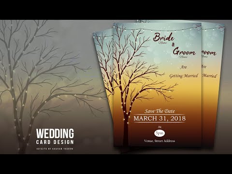 How to Design Wedding Invitation Card | Illustrator...