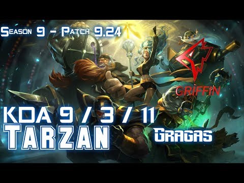 GRF Tarzan GRAGAS vs OLAF Jungle - Patch 9.24 KR Ranked