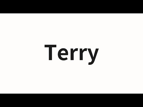 How to pronounce Terry | Terry (Terry in Chinese)