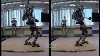 Hybrid Position/Force Control for Biped Robot Stabilization with Integrated Center of Mass Dynamics