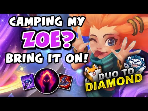 CAMPING MY ZOE! BRING IT ON! DUO TO DIAMOND - VICKSY | League of Legends