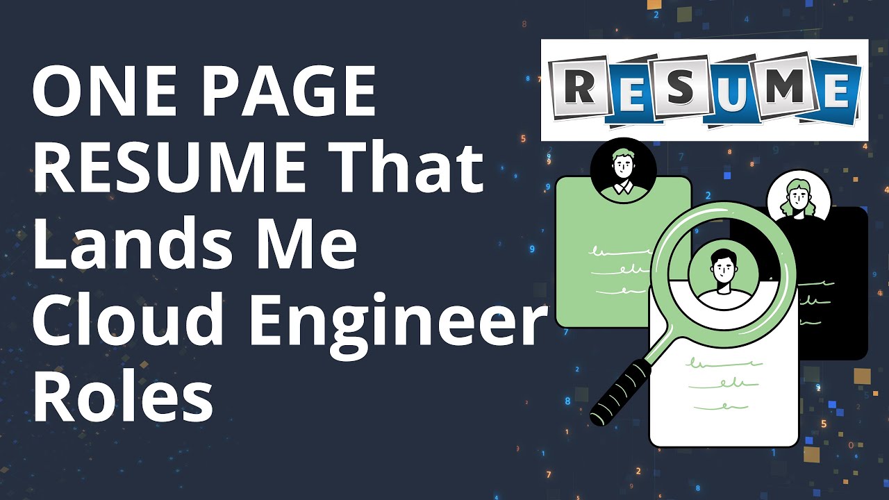 ONE PAGE RESUME That Lands Me Cloud Engineer Roles
