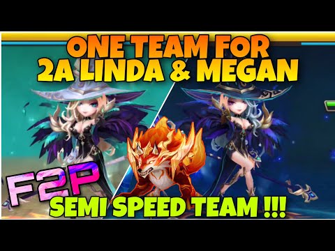 F2P 2A LINDA & 2A MEGAN WITH ONE TEAM !!! SUMMONERS WAR