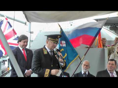 HE Ambassador Yakovenko speaks on the occasion of Victory Day at the event on board of HMS Belfast