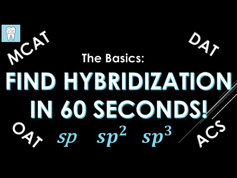Find Hybridization in 60 Seconds! (s, sp, sp2, sp3)
