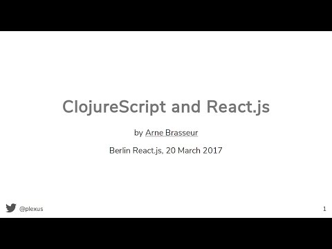 Using React Js With Clojurescript