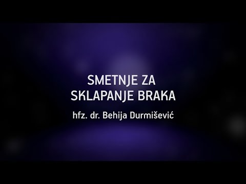 SMETNJE ZA SKLAPANJE BRAKA
