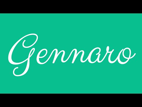 Learn how to Sign the Name Gennaro Stylishly in Cursive Writing