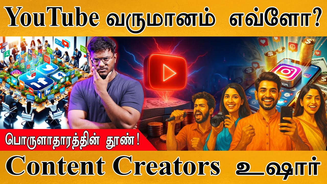😱 YouTube வருமானம் இவ்ளோவா! | பொருளாதாரத்தின் தூண் | Content Creators