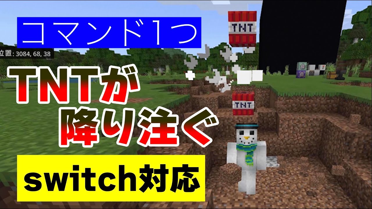 [初心者におすすめ]超簡単コマンド！自分にTNTが降り注ぐコマンド！[switch対応]