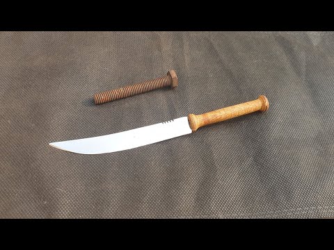 Sword Forging out of Rusted Bolt | DIY Sword Making