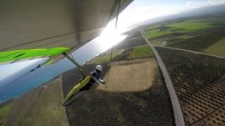 preview picture of video 'Hang Gliding in Crete - landing w/ a drag chute GoPro Black 3+'