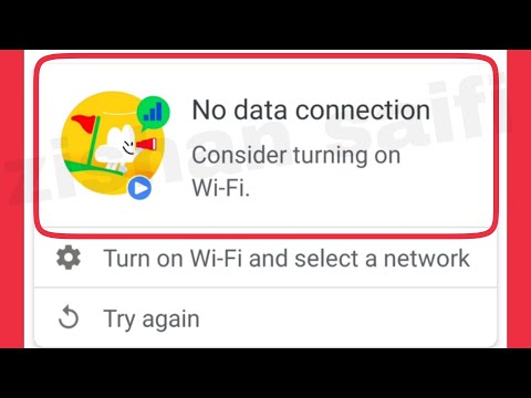 How To Fix Google No Data Connection || Consider turning on Wi-Fi. Problem Solve