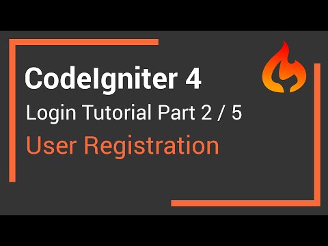CodeIgniter 4 User Login Tutorial - Part 2 - User Registration