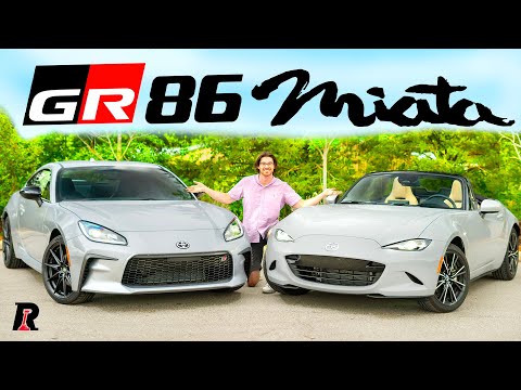 2024 Mazda MX-5 Miata vs Toyota GR86 Comparison / Modern Icons Clash!
