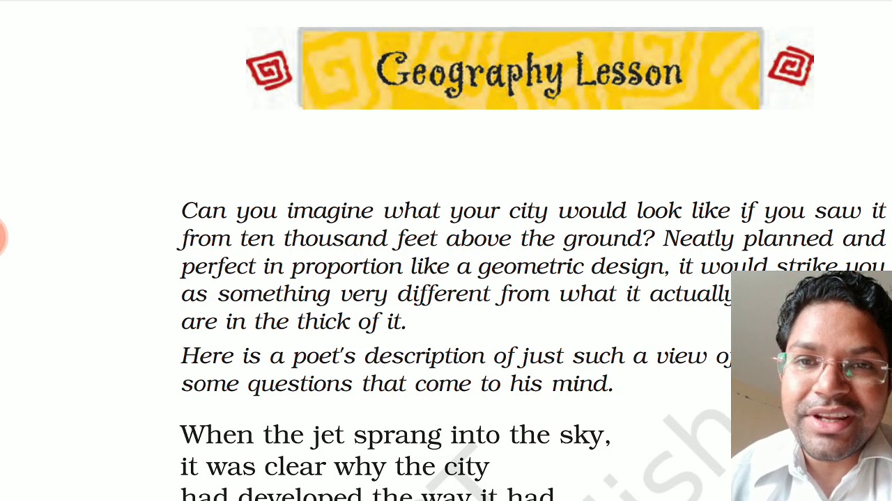 Class 8. Poem 2. Geography Lesson