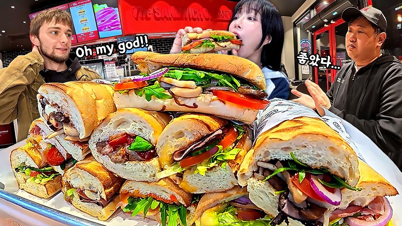 미국 3대장 샌드위치?!😳 외국인도 한개 밖에 못먹는대서 보여드렸습니다🔥 지미존스 샌드위치 먹방