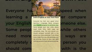 Learn English at Your Own Pace 🌱 | Stay Motivated Every Day #learnenglish #dailyenglish