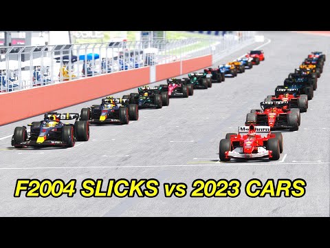 Ferrari F1 2004 SLICKS TYRES destroys ALL F1 2023 - Mugello Grand Prix