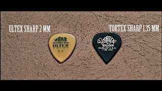 Video thumbnail for Jim Dunlop picks tone comparison - Tortex Sharp vs Ultex Sharp by Konrad Mosoń
