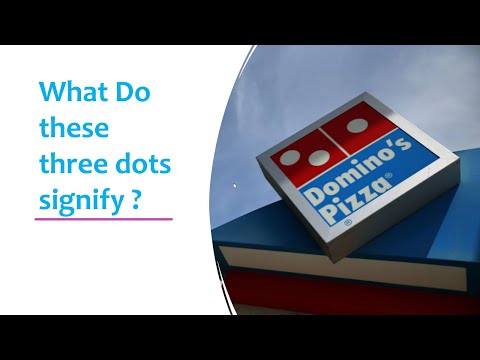 what is the significance of three dots in Domino's Logo