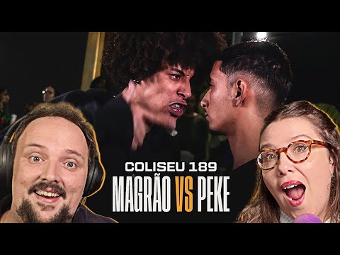 (CLIMA QUENTE 🔥😯) MAGRÃO X PEKE - BATALHA DO COLISEU - EDIÇÃO 188 - PRIMEIRA FASE - CASAL REACT
