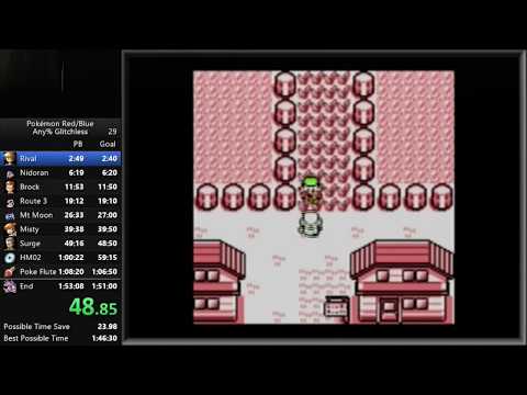 Pokemon Red Any% Glitchless Speedrun in 1:51:18