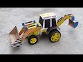 How To Make JCB From Matchbox At Home DIY JCB Backhoe Loader माचिस का बुलडो�