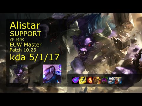 Alistar Support vs Taric - EUW Master 5/1/17 Patch 10.23 Gameplay