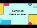 Information about CAT EXAM in tamil -introduction