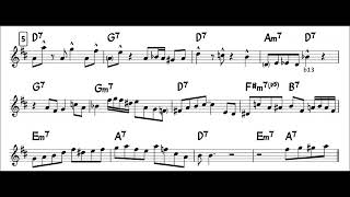 Au Privave - Sax Solo Transcription - as played by Phil Woods